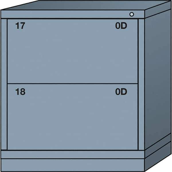 Lyon - 2 Drawer, Standard Bench Height - Multiple Drawer Access Cabinet - Steel, 30" Wide x 28-1/4" Deep x 33-1/4" High, Dove Gray - Eagle Tool & Supply