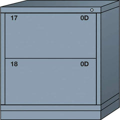 Lyon - 2 Drawer, Standard Bench Height - Multiple Drawer Access Cabinet - Steel, 30" Wide x 28-1/4" Deep x 33-1/4" High, Dove Gray - Eagle Tool & Supply