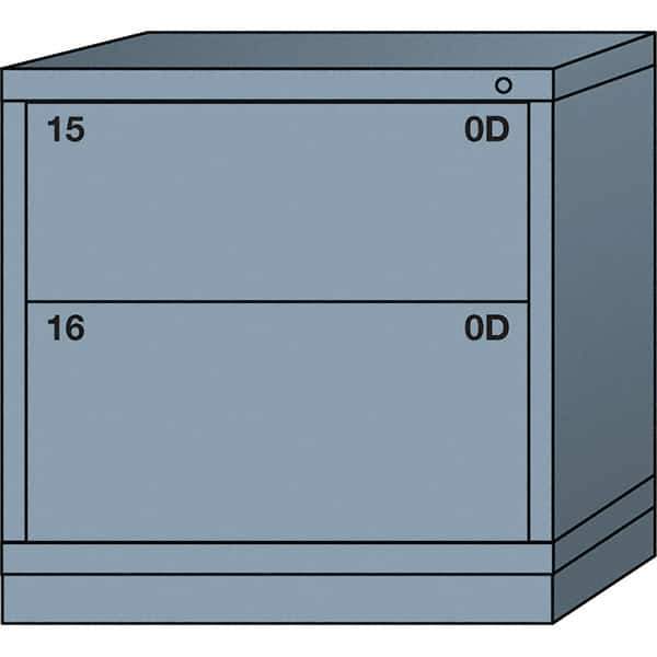 Lyon - 2 Drawer, Standard Table Height - Multiple Drawer Access Cabinet - Steel, 30" Wide x 28-1/4" Deep x 30-1/8" High, Dove Gray - Eagle Tool & Supply