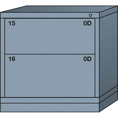 Lyon - 2 Drawer, Standard Table Height - Multiple Drawer Access Cabinet - Steel, 30" Wide x 28-1/4" Deep x 30-1/8" High, Dove Gray - Eagle Tool & Supply