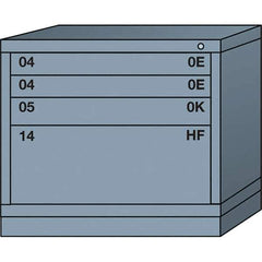 Lyon - 4 Drawer, Standard Desk Height - Single Drawer Access Cabinet - Steel, 30" Wide x 28-1/4" Deep x 26-7/8" High, Dove Gray - Eagle Tool & Supply