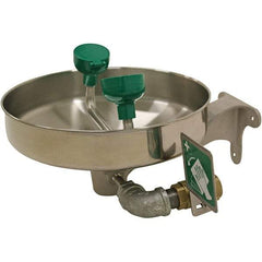 Haws - 15" Wide, Wall Mount, Stainless Steel Bowl, Eyewash Station - 5 GPM Flow Rate - Eagle Tool & Supply