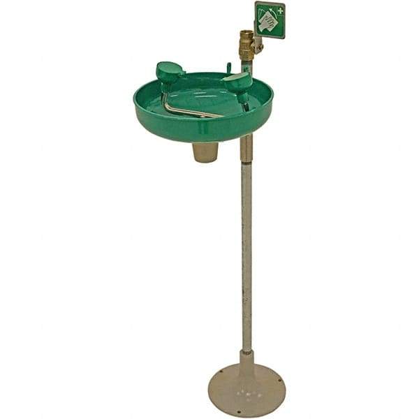 Haws - 11" Wide x 40" High, Pedestal Mount, Plastic Bowl, Eyewash Station - 5 GPM Flow Rate - Eagle Tool & Supply