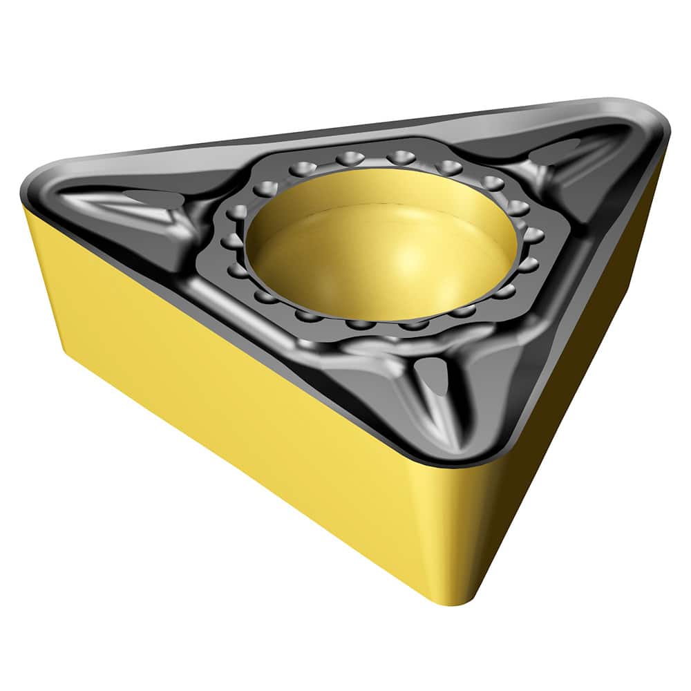 Turning Insert:  TPMT 11 03 04-PM 4415, TiCN, Al2O3 & TiN Finish,  Neutral,  0.0156″ Corner Radius,  N/A Series  TPMT-PM