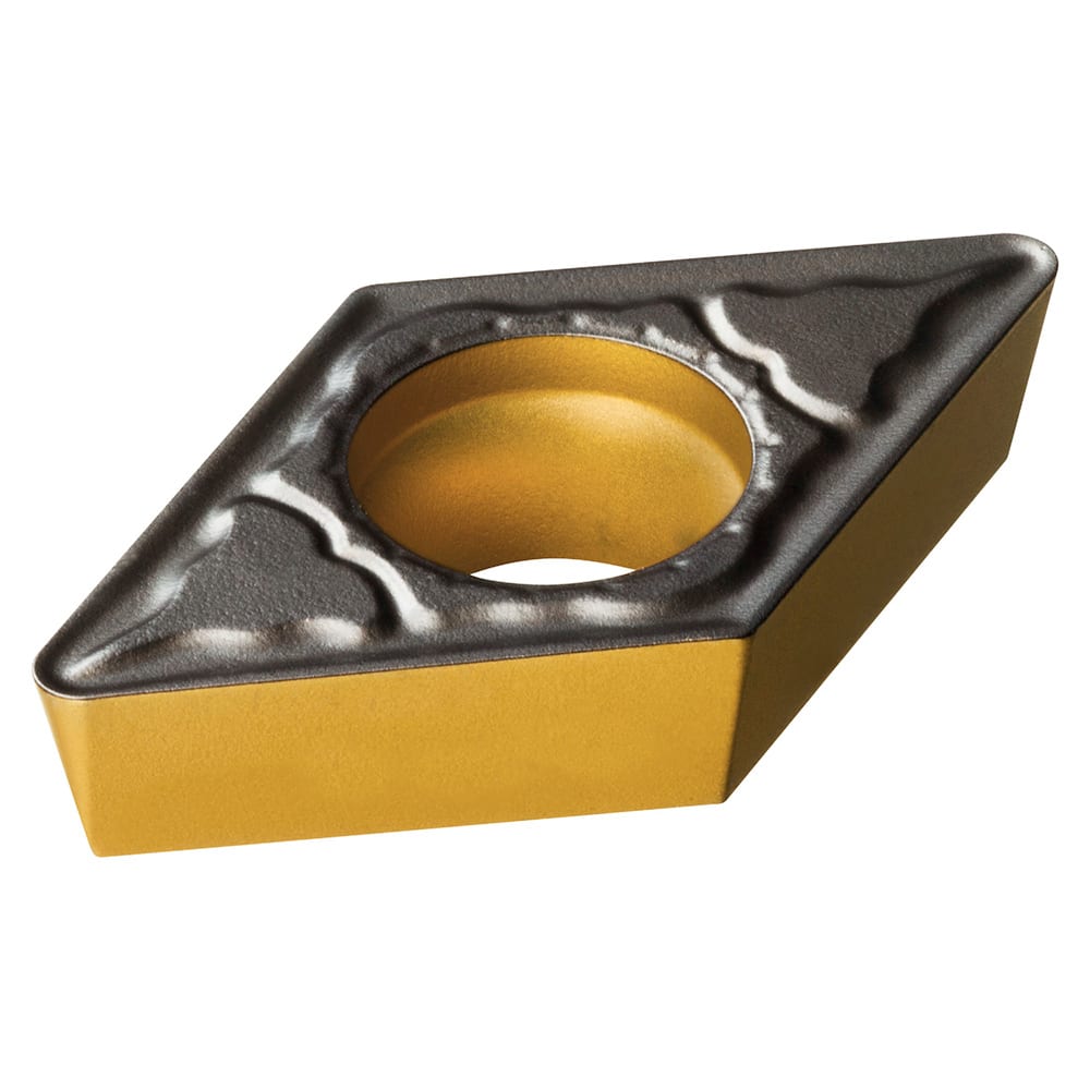 Turning Insert:  DPMT 07 02 08-PM 4425,  Solid Carbide TiCN, Al2O3 & TiN Finish,  Neutral,  0.0313″ Corner Radius,  N/A Series  DPMT-PM