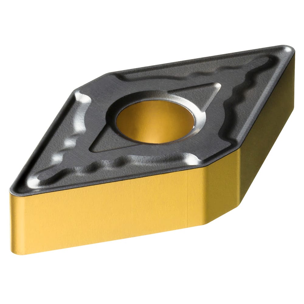 Turning Insert:  DNMG 15 04 08-MR 4415, TiCN, Al2O3 & TiN Finish,  Neutral,  0.0313″ Corner Radius,  N/A Series  DNMG-MR (ISO P)