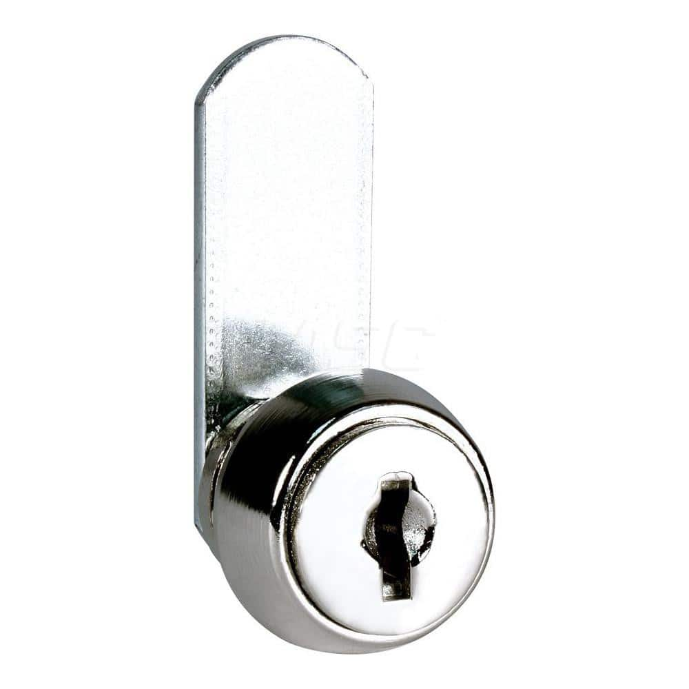 Camlocks, Side Latches & Pawl Latches; Lock Type: 4-Cam Locks all Openings Lock; Standard; All Purpose Cam Lock; Standard Cam Locks; Body Diameter: 0.7500; Body Diameter: .75; Key Type: Keyed Alike; Maximum Thickness: 3/32; Fastening Style: Nut; Camlock S