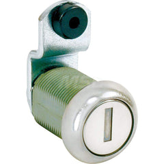 Camlocks, Side Latches & Pawl Latches; Lock Type: 4-Cam Locks all Openings Lock; Standard; All Purpose Cam Lock; Body Diameter: 0.7500; Body Diameter: .75; Key Type: Keyed Alike; Maximum Thickness: 5/8; Fastening Style: Nut; Camlock Style: Straight; Finis