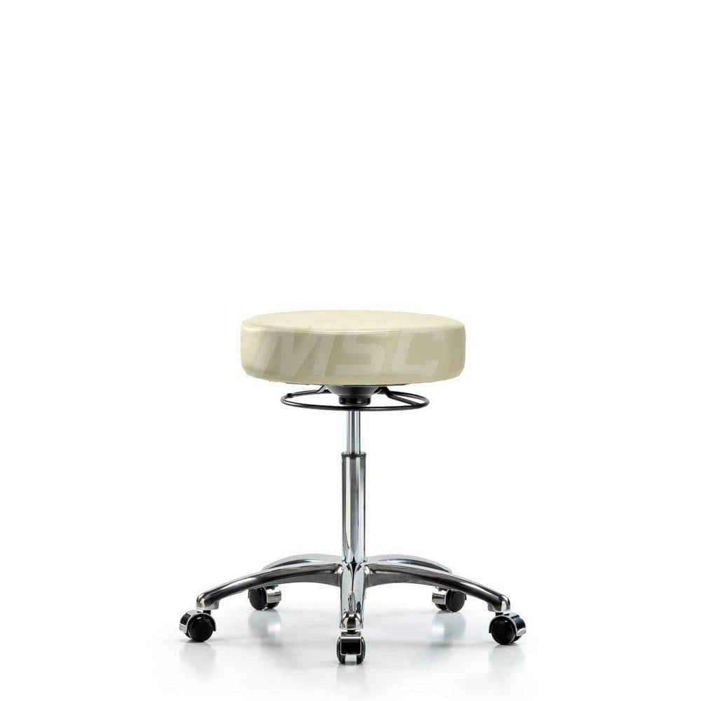 Lab Stool: Vinyl, 25″ Seat Width, 25″ Seat Depth Round Height