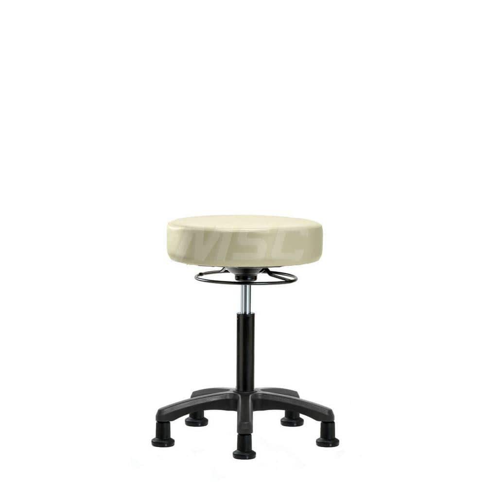 Lab Stool: Vinyl, 25″ Seat Width, 25″ Seat Depth Round Height