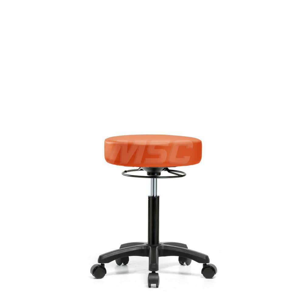 Lab Stool: Vinyl, 25″ Seat Width, 25″ Seat Depth Round Height