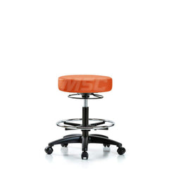 Lab Stool: Vinyl, 25″ Seat Width, 25″ Seat Depth Round Height