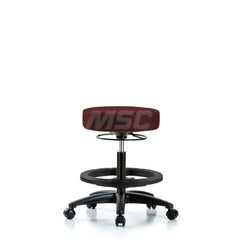 Lab Stool: Vinyl, 25″ Seat Width, 25″ Seat Depth Round Height