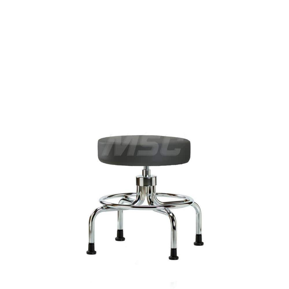 Lab Stool: Vinyl, 25″ Seat Width, 25″ Seat Depth Round Height