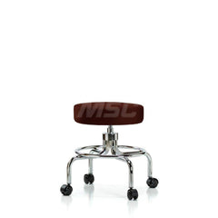 Lab Stool: Vinyl, 25″ Seat Width, 25″ Seat Depth Round Height