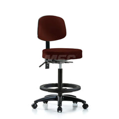 Lab Stool: Vinyl, 25″ Seat Width, 25″ Seat Depth Round Height