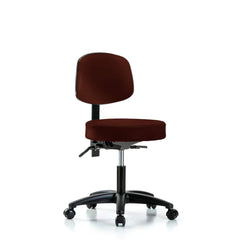 Lab Stool: Vinyl, 24″ Seat Width, 24″ Seat Depth Round Height