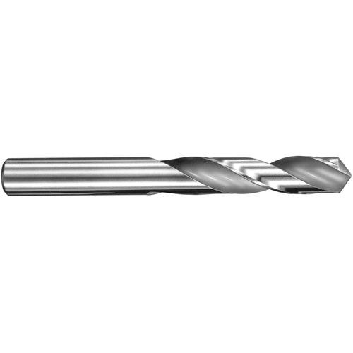 3.9 mm Dia. × 3.9 mm Shank × 22 mm Flute Length × 55 mm OAL, 3xD, 145°, TA, 2 Flute, External, Round Solid Carbide Drill - Exact Industrial Supply