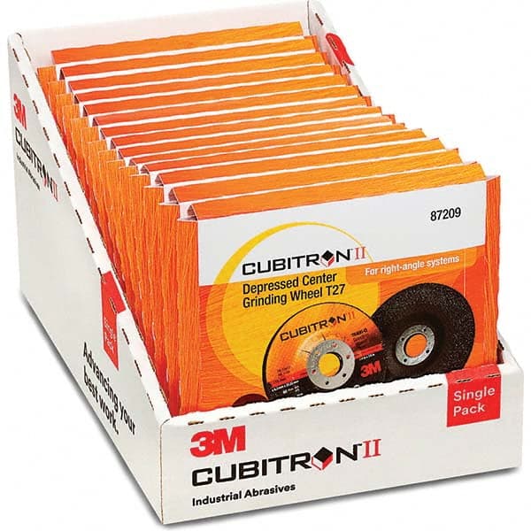 3M - Depressed-Center Wheels Wheel Diameter (Inch): 4-1/2 Wheel Thickness (Decimal Inch): 0.2500 - Eagle Tool & Supply