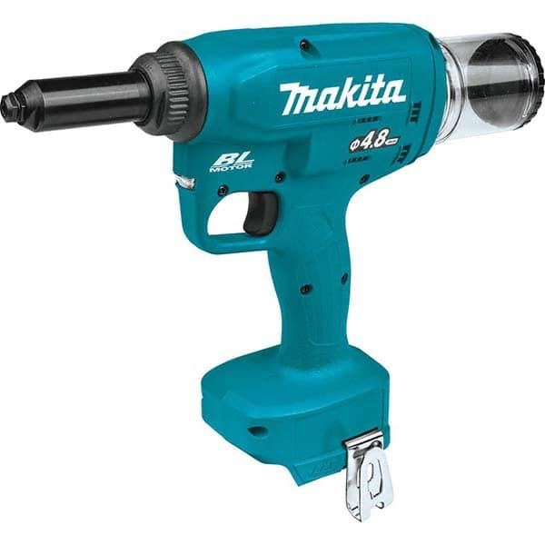 Makita - Cordless Riveters Fastener Type: Cordless Electric Riveter Closed End Rivet Capacity: All up to 3/16 - Eagle Tool & Supply