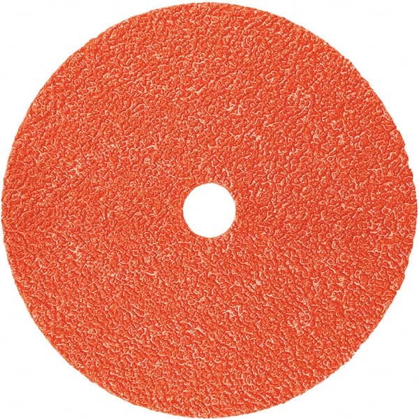 3M - 5" Diam, 7/8" Hole, 80+ Grit Ceramic Fiber Disc - Eagle Tool & Supply