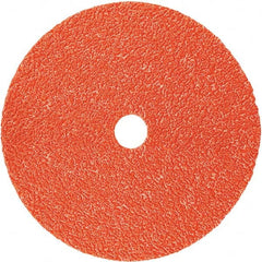 3M - 5" Diam, 7/8" Hole, 80+ Grit Ceramic Fiber Disc - Eagle Tool & Supply