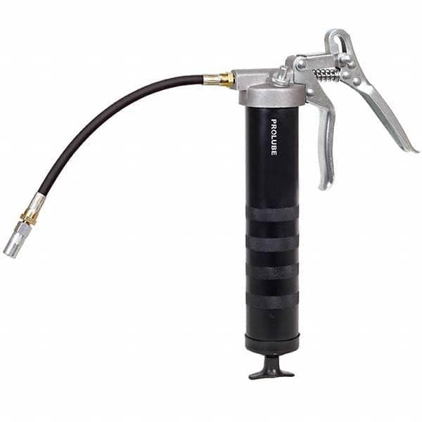 Manual Grease Gun: 6,000 psi, 14 oz Cartridge 12″ Flexible Hose, 1/8″ NPT