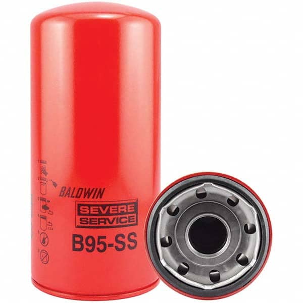 Baldwin Filters - 1-1/2 Thread 9-15/16" OAL x 4-21/32" OD Automotive Oil Filter - Eagle Tool & Supply