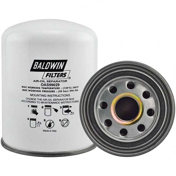 Baldwin Filters - M39 x 1.5 Thread 7-3/32" OAL x 5-1/2" OD Automotive Oil/Air Separator - Eagle Tool & Supply
