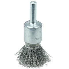 1/2″ Coated Cup Crimped Wire End Brush, .006″ Steel Fill - Eagle Tool & Supply