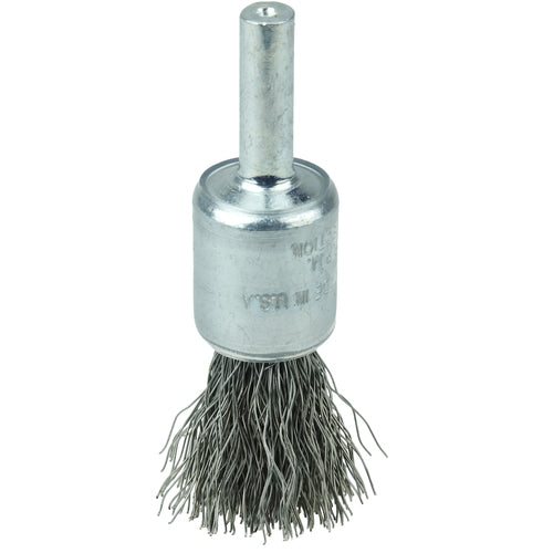 1/2″ Coated Cup Crimped Wire End Brush, .0104″ Steel Fill - Eagle Tool & Supply