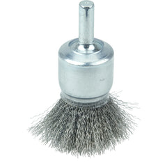 3/4″ Coated Cup Crimped Wire End Brush, .006″ Steel Fill - Eagle Tool & Supply