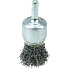 3/4″ Coated Cup Crimped Wire End Brush, .0104″ Steel Fill - Eagle Tool & Supply