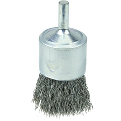 1″ Coated Cup Crimped Wire End Brush, .0104″ Steel Fill - Eagle Tool & Supply