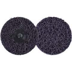 3M - 3" Extra Coarse Grade Silicon Carbide Deburring Disc - Hook & Loop Connection, Purple, 15,000 Max RPM - Eagle Tool & Supply