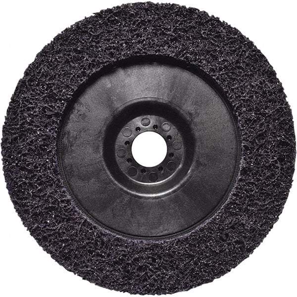 3M - 7" Extra Coarse Grade Silicon Carbide Deburring Disc - 7/8" Center Hole, Quick Change Connection, Purple, 8,600 Max RPM - Eagle Tool & Supply
