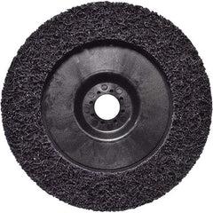 3M - 7" Extra Coarse Grade Silicon Carbide Deburring Disc - 7/8" Center Hole, Quick Change Connection, Purple, 8,600 Max RPM - Eagle Tool & Supply