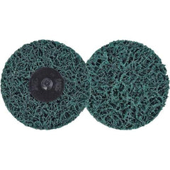 3M - 3" Extra Coarse Grade Aluminum Oxide Deburring Disc - Hook & Loop Connection, Green, 15,000 Max RPM - Eagle Tool & Supply