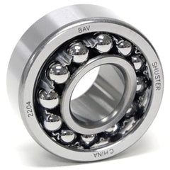 Shuster - 2204, 20mm Bore Diam, 47mm OD, Open Self Aligning Radial Ball Bearing - Exact Industrial Supply