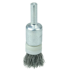 1/2″ Banded Crimped Wire End Brush, .006″ Stainless Steel Fill - Eagle Tool & Supply