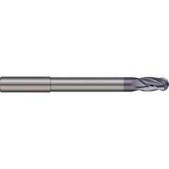 Micro 100 - Ball End Mills; Mill Diameter (mm): 8.00 ; Mill Diameter (Decimal Inch): 0.3150 ; Number of Flutes: 4 ; Length of Cut (mm): 14.0000 ; Length of Cut (Decimal Inch): 0.5512 ; Material: Solid Carbide - Exact Industrial Supply