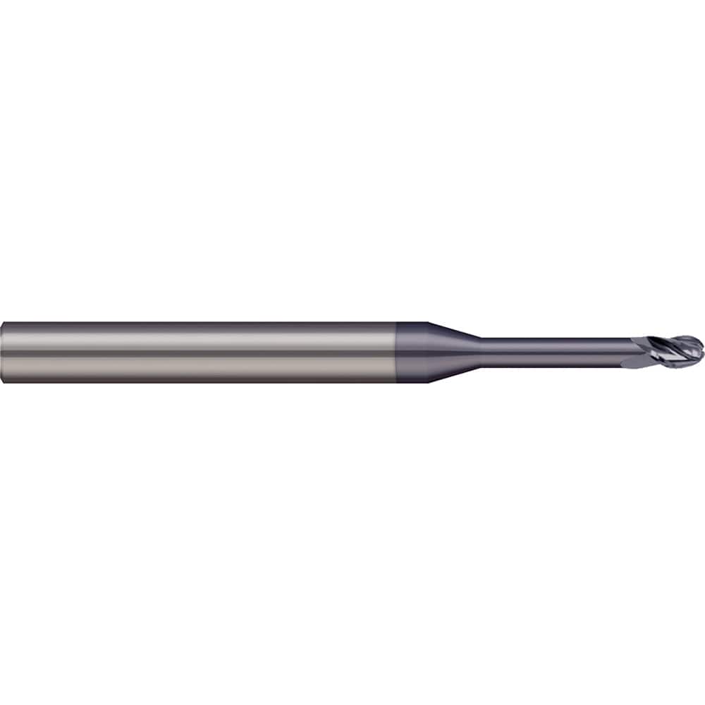 Micro 100 - Ball End Mills; Mill Diameter (Inch): 1/4 ; Mill Diameter (Decimal Inch): 0.2500 ; Number of Flutes: 2 ; Length of Cut (Inch): 1/4 ; Length of Cut (Decimal Inch): 0.2500 ; Material: Solid Carbide - Exact Industrial Supply