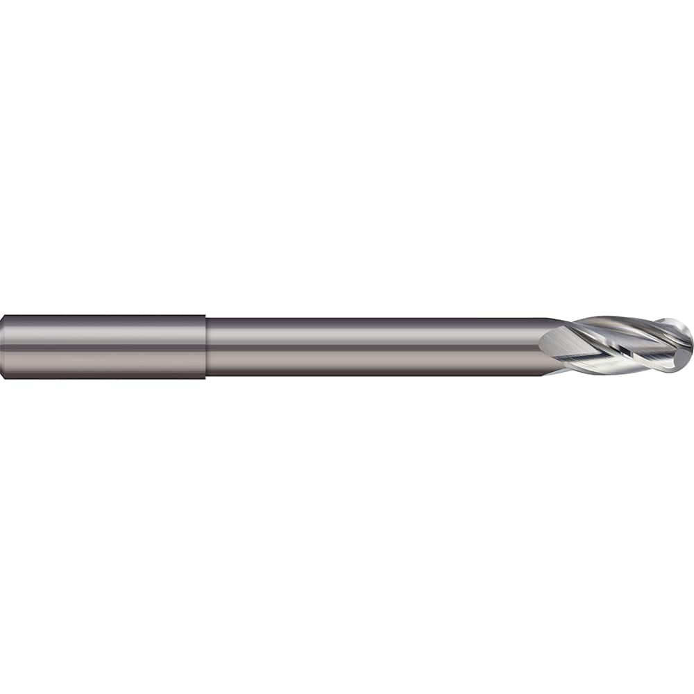 Micro 100 - Ball End Mills; Mill Diameter (Inch): 1/2 ; Mill Diameter (Decimal Inch): 0.5000 ; Number of Flutes: 2 ; Length of Cut (Inch): 1 ; Length of Cut (Decimal Inch): 1.0000 ; Material: Solid Carbide - Exact Industrial Supply