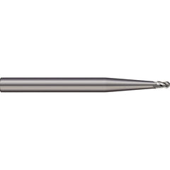 Micro 100 - Ball End Mills; Mill Diameter (mm): 2.00 ; Mill Diameter (Decimal Inch): 0.0787 ; Number of Flutes: 2 ; Length of Cut (mm): 3.0000 ; Length of Cut (Decimal Inch): 0.1181 ; Material: Solid Carbide - Exact Industrial Supply