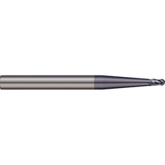 Micro 100 - Ball End Mills; Mill Diameter (Decimal Inch): 0.0110 ; Number of Flutes: 2 ; Length of Cut (Decimal Inch): 0.0330 ; Material: Solid Carbide ; Overall Length (Inch): 1-1/2 ; Overall Length (Decimal Inch): 1.50000 - Exact Industrial Supply