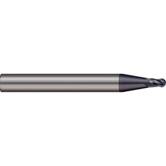 Micro 100 - Ball End Mills; Mill Diameter (Inch): 5/64 ; Mill Diameter (Decimal Inch): 0.0781 ; Number of Flutes: 3 ; Length of Cut (Decimal Inch): 0.1170 ; Material: Solid Carbide ; Overall Length (Inch): 1-1/2 - Exact Industrial Supply