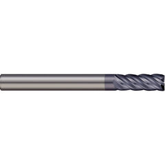 Micro 100 - Corner Radius & Corner Chamfer End Mills; Mill Diameter (Inch): 3/8 ; Mill Diameter (Decimal Inch): 0.3750 ; End Type: Corner Radius ; Corner Radius (mm): 0.50 ; Corner Radius (Decimal Inch): 0.0200 ; Number of Flutes: 5 - Exact Industrial Supply
