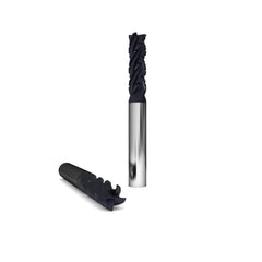 Corner Radius End Mill: 3/8″ Dia, 7/8″ LOC, 0.02″ Radius, 4 Flutes, Solid Carbide 2-1/2″ OAL, 3/4″ Shank Dia, 38 ° Helix, AlCr Coated, Corner Radius End, Centercutting, Series 1035