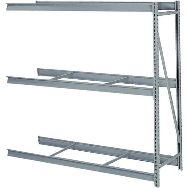 Lyon - 3 Shelf Add-On No Deck Steel Shelving - 10,000 Lb Capacity, 72" Wide x 84" High x 24" Deep, Dove Gray - Eagle Tool & Supply