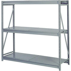 Lyon - 3 Shelf Starter Solid Steel Steel Shelving - 10,000 Lb Capacity, 96" Wide x 72" High x 48" Deep, Dove Gray - Eagle Tool & Supply